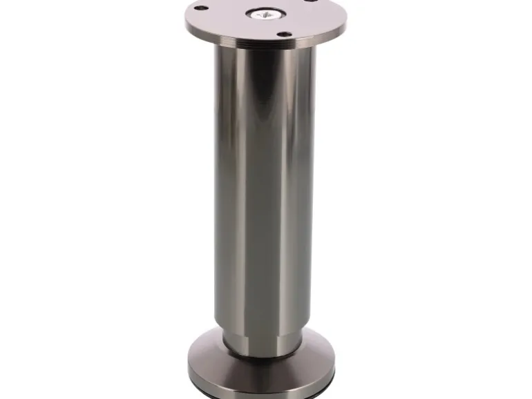 Wagner Möbelfuß Ø 3,8 cm Länge 15 cm - 16,5 cm Edelstahl-Optik