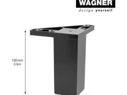 Wagner Möbelfuß 10 cm Schwarz