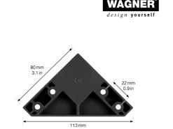 Wagner Möbelfuß 10 cm Schwarz