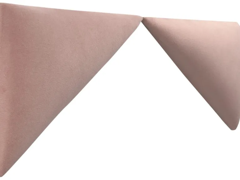 Wandkissen Dreieck 15 cm x 30 cm Rosa Samt