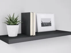 Wandregal Carlton 60 cm x 24 cm x 3,8 cm Schwarz