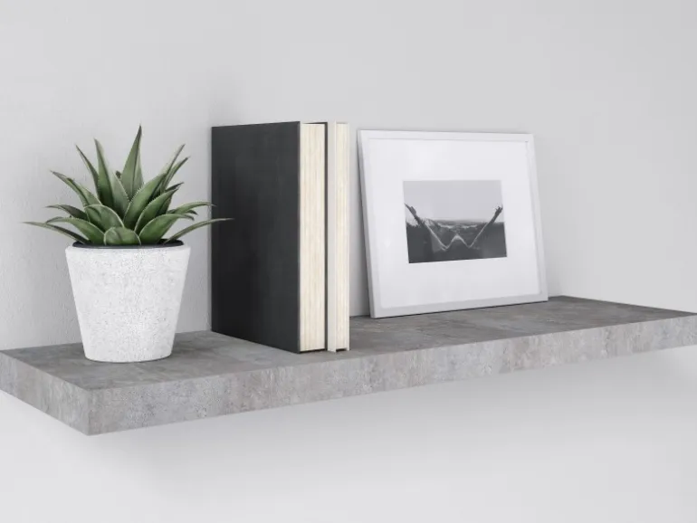 Wandregal Carlton 60 cm x 24 cm x 3,8 cm Beton