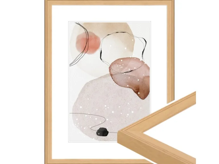 WANDStyle Bilderrahmen H320 aus Massivholz in Natur-Optik 15 x 20 cm im Stil Klassisch