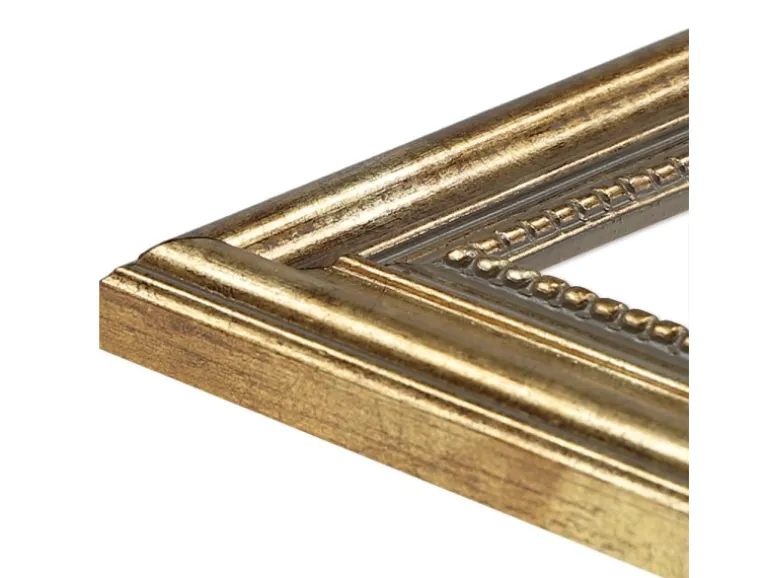 WANDStyle Bilderrahmen H450 aus Massivholz in Gold 30 x 40 cm im Stil Antik