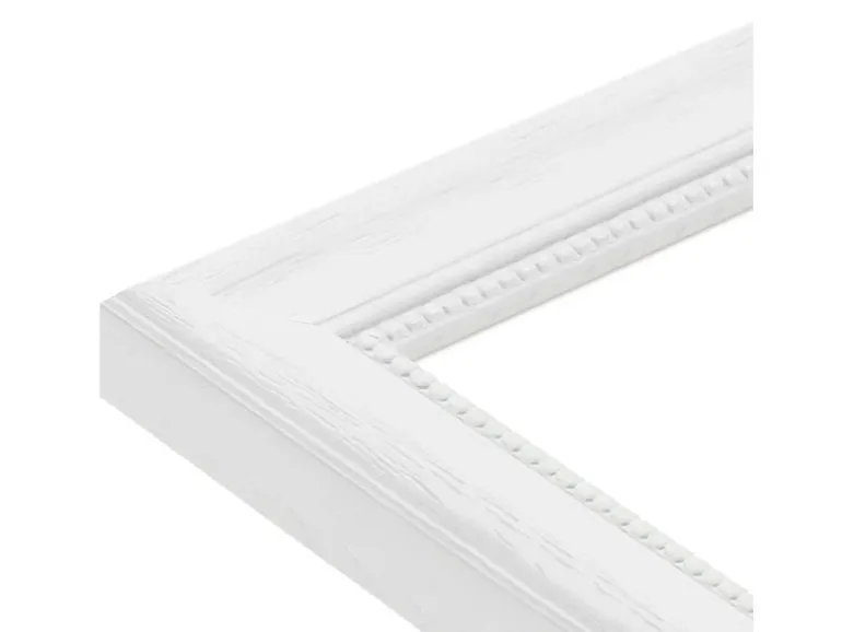 WANDStyle Bilderrahmen H390 aus Massivholz in Weiß gemasert 13 x 18 cm im Stil Landhaus