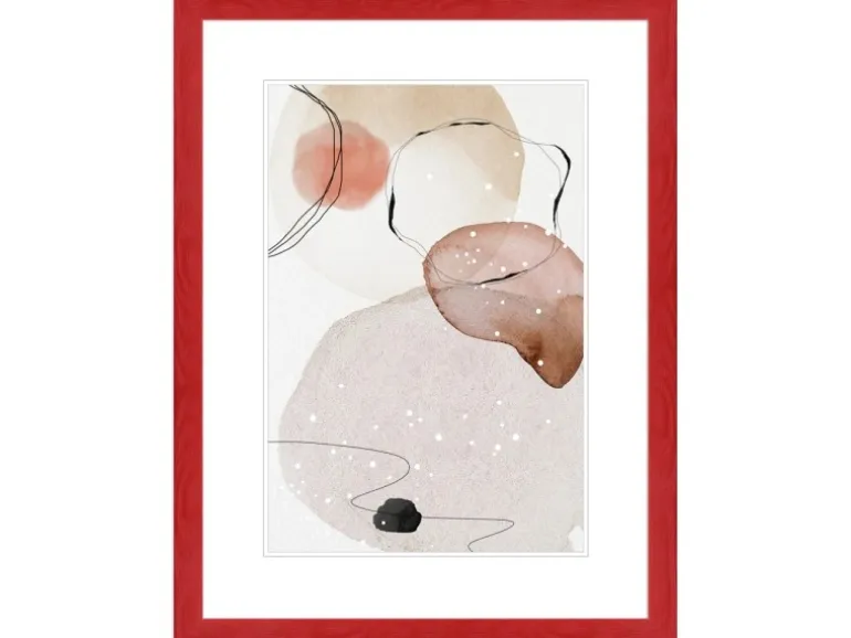 WANDStyle Bilderrahmen H300 aus Massivholz in Rot 24 x 30 cm im Stil Modern