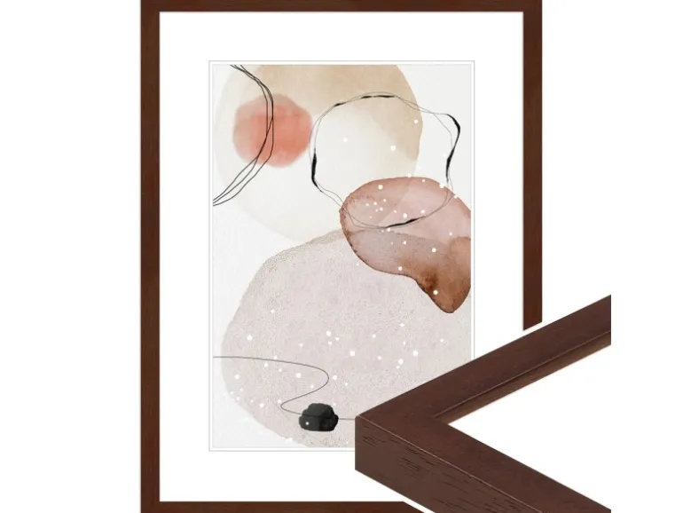 WANDStyle Bilderrahmen H950 aus Massivholz in Nussbaum-Optik 10 x 15 cm im Stil Modern