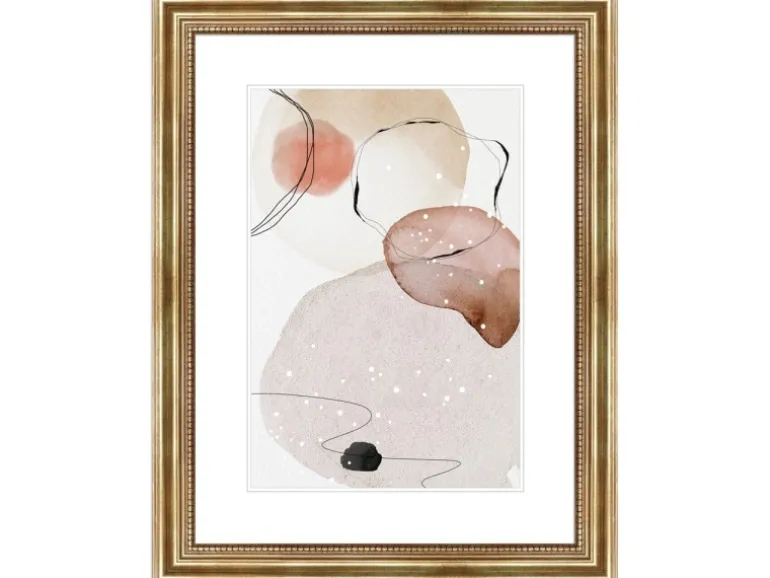 WANDStyle Bilderrahmen H450 aus Massivholz in Gold 20 x 20 cm im Stil Antik