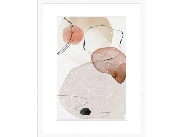 WANDStyle Bilderrahmen H950 aus Massivholz in Weiß gemasert 40 x 60 cm im Stil Modern