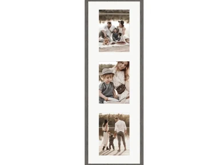 WANDStyle Galerierahmen G950 in Graubraun 23 x 70 cm für 3 Bilder im Format 13 x 18 cm