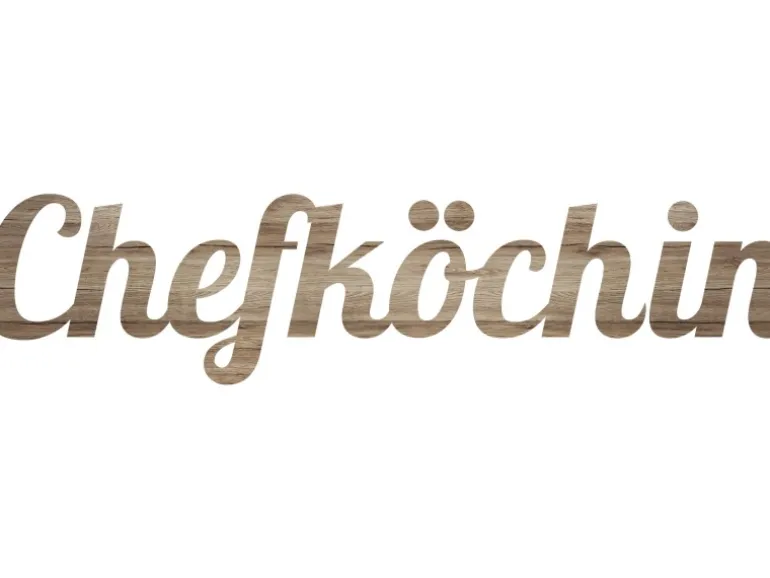 Wandtattoo Chefköchin 25 cm x 70 cm