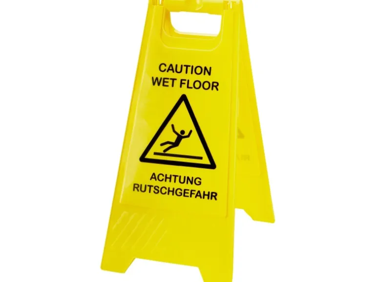 Warnschild "Achtung Rutschgefahr" Gelb
