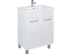 Waschbeckenunterschrank 60 cm Cheese Weiß mit Füßen