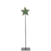 Weihnachts-Deko Holzstern auf Metallstand 58 cm Hellgrün