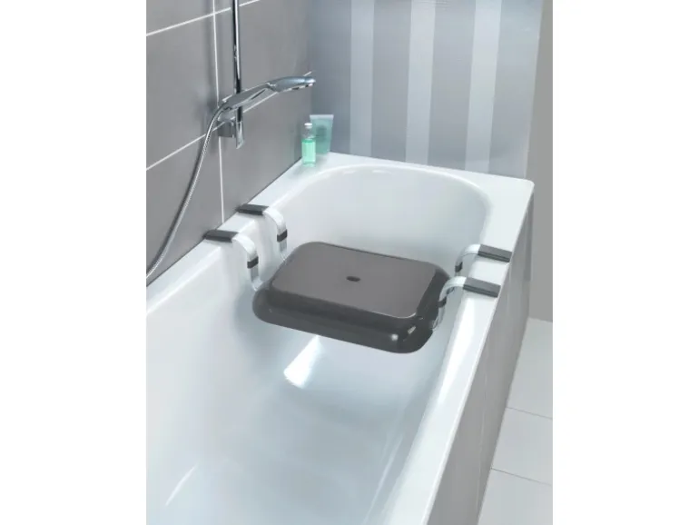Wenko Badewannensitz Secura Premium Polypropylen 74 x 15.5 x 36 cm Anthrazit