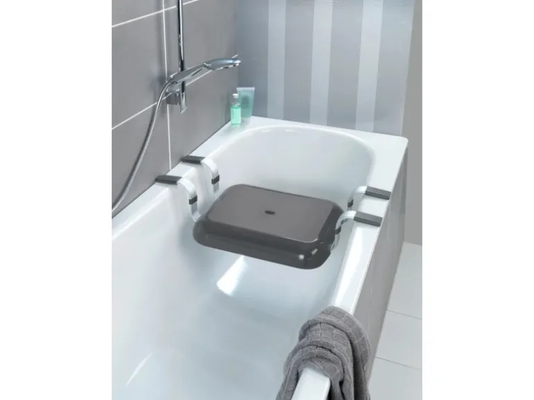 Wenko Badewannensitz Secura Premium Polypropylen 74 x 15.5 x 36 cm Anthrazit