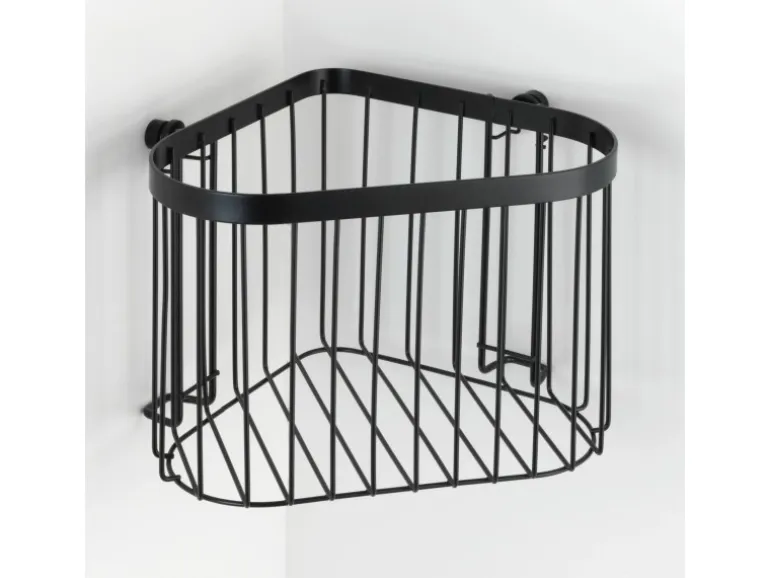 Wenko Eckablage Classic Plus Black Stahl 23,5 x 16,5 x 18,5 cm Schwarz