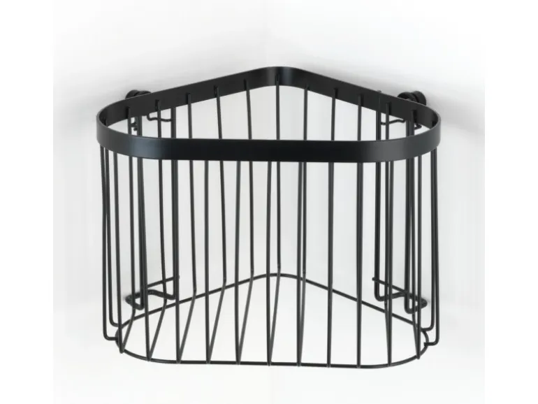 Wenko Eckablage Classic Plus Black Stahl 23,5 x 16,5 x 18,5 cm Schwarz