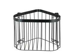 Wenko Eckablage Classic Plus Black Stahl 23,5 x 16,5 x 18,5 cm Schwarz