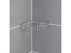 Wenko Eckablage Genola zur Wandmontage Stahl 26 x 5.5 x 20 cm Chrom