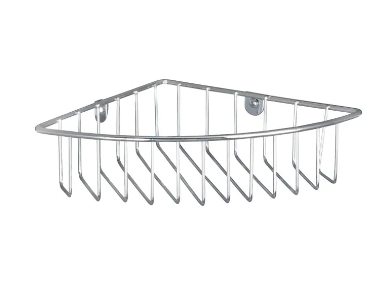 Wenko Eckablage Genola zur Wandmontage Stahl 26 x 5.5 x 20 cm Chrom