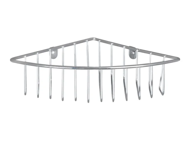 Wenko Eckablage Genola zur Wandmontage Stahl 26 x 5.5 x 20 cm Chrom