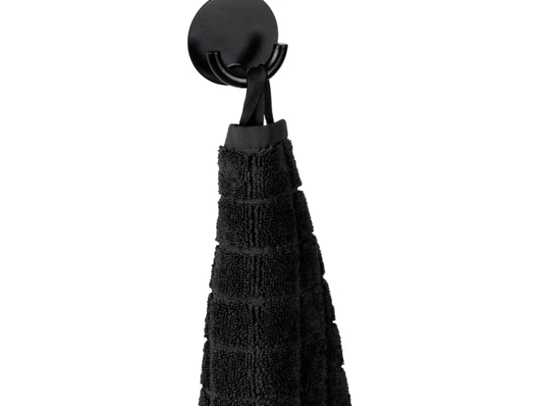 Wenko Edelstahl-Wandhaken Rondo Selbstklebend Ø 5,3 cm x 2,5 cm Schwarz