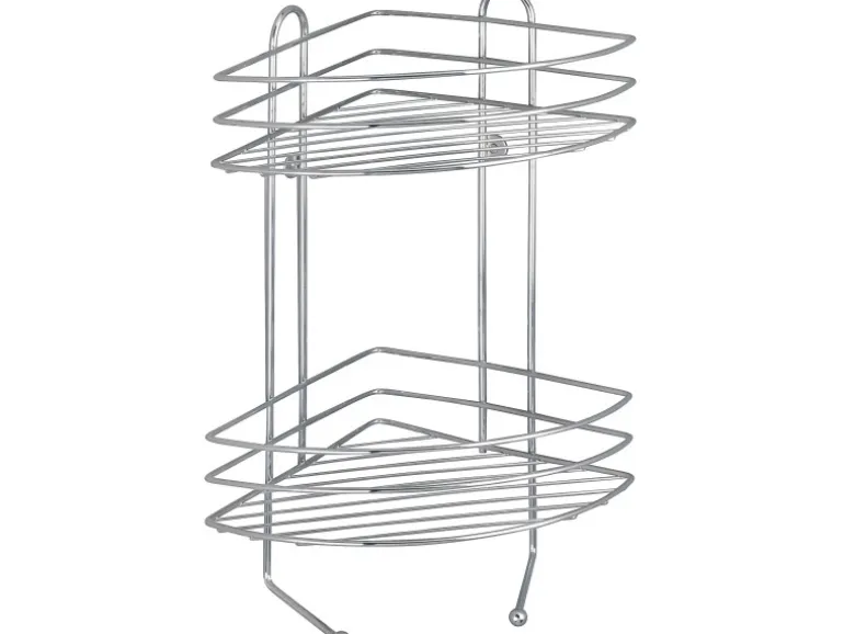 Wenko Exclusiv Eckregal 2 Etagen Chrom 43 cm x 23,5 cm x 30,5 cm