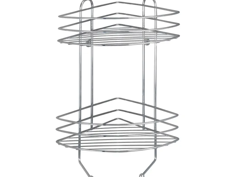 Wenko Exclusiv Eckregal 2 Etagen Chrom 43 cm x 23,5 cm x 30,5 cm