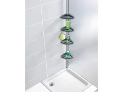 Wenko Teleskop-Duschecke Compact Aluminium Silber