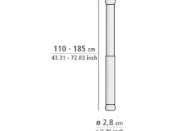 Wenko Teleskop-Duschvorhangstange Luz ausziehbar rostfrei 110 cm - 185 cm Weiß
