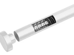 Wenko Teleskop-Duschvorhangstange Luz ausziehbar rostfrei 110 cm - 185 cm Weiß