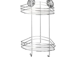 Wenko Vacuum-Loc Eckregal Chrom 2 Etagen