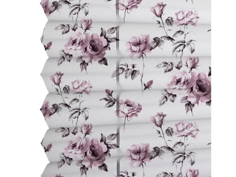 Wohnidee Plissee mit 2 Bedienschienen Rose 60 cm x 130 cm