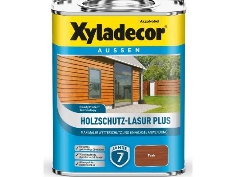 Xyladecor Holzschutz-Lasur Plus Teak 0,75 l