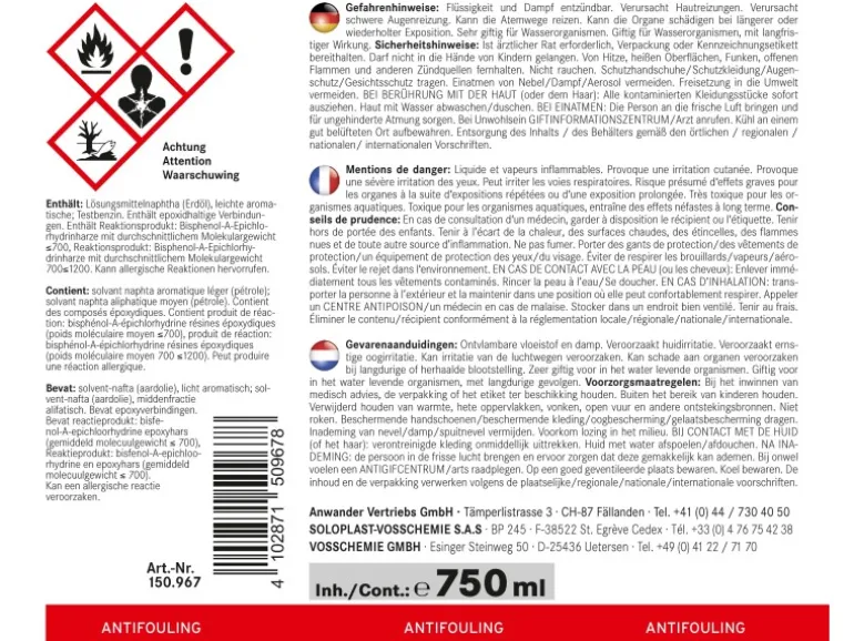 Yachtcare 1-K-Primer für den Unterwasserbereich Olivgrün matt 750 ml