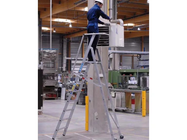 Zarges Stufenleiter ZAP Safemaster S mit Großer Plattform 5 Stufen