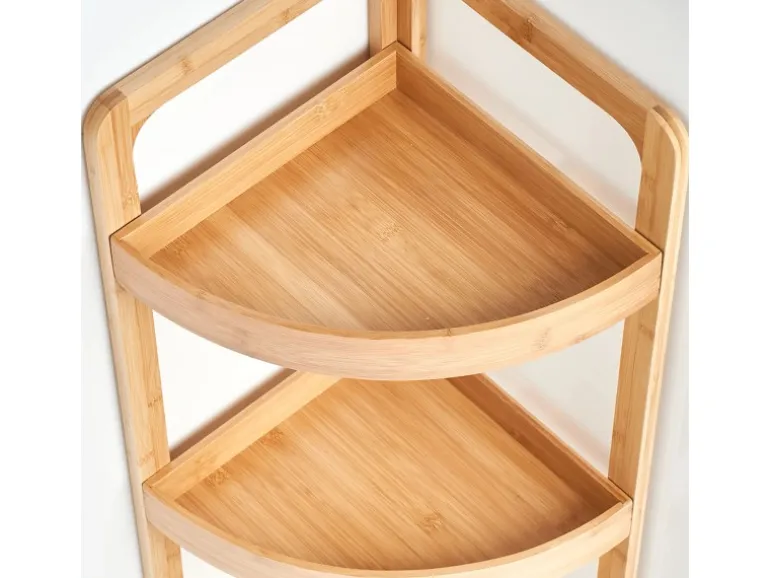 Zeller Eckregal Bambus 85 cm x 29 cm x 29 cm