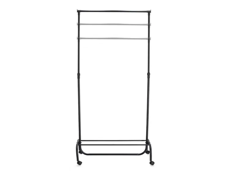 Zeller Rollkleiderständer Metall/Kunststoff 86 x 43 x 108-175 cm Schwarz