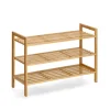 Zeller Schuhregal mit 3 Ablagen Bambus 70 cm x 26 cm x 50 cm