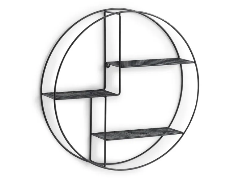 Zeller Wandregal Metall 55 cm x 12 cm Schwarz