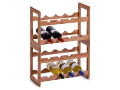 Zeller Weinregal Bambus Stapelbar für 8 Flaschen 32 cm x 22 cm x 47 cm Natur