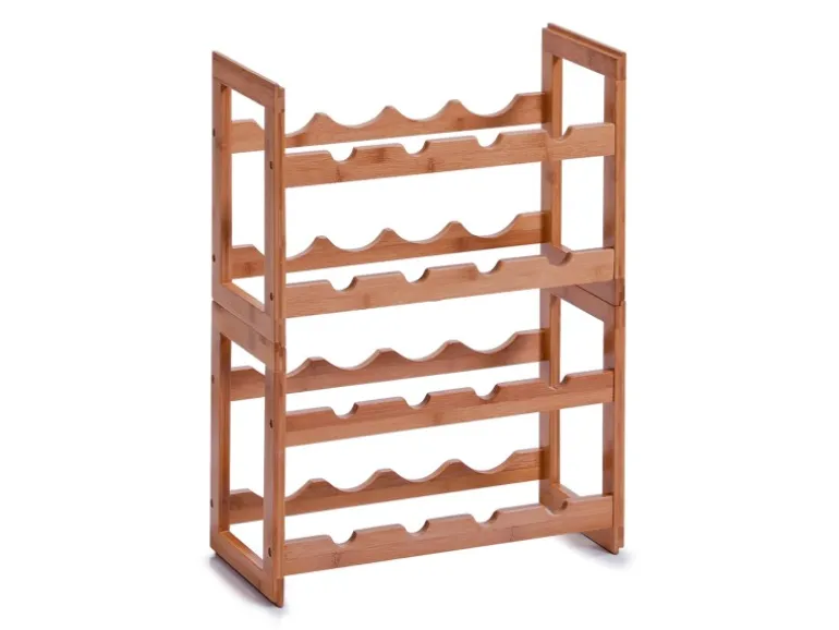 Zeller Weinregal Bambus Stapelbar für 8 Flaschen 32 cm x 22 cm x 47 cm Natur