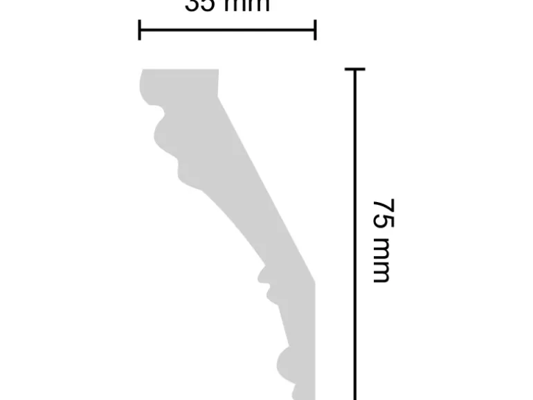 Zierprofil Gianna Weiß 3,5 cm x 200 cm